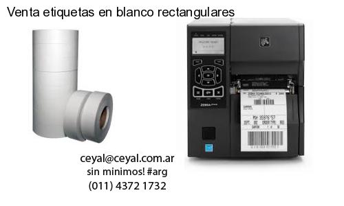 Venta etiquetas en blanco rectangulares