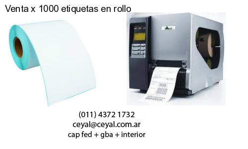 Venta x 1000 etiquetas en rollo