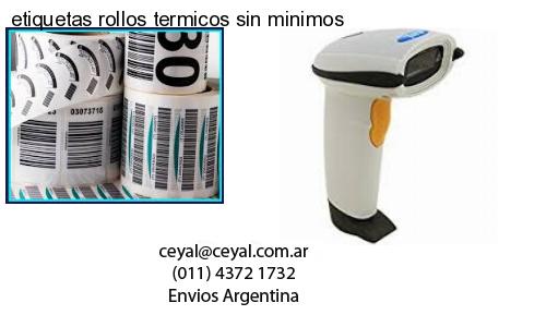 etiquetas rollos termicos sin minimos