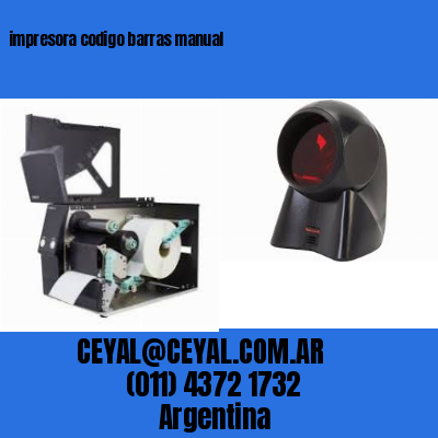 impresora codigo barras manual