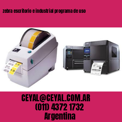zebra escritorio e industrial programa de uso