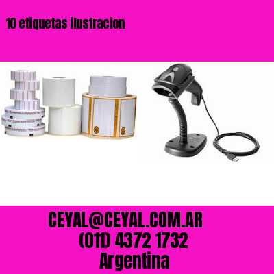10 etiquetas ilustracion