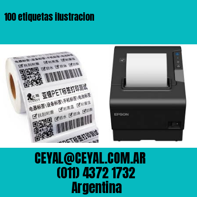 100 etiquetas ilustracion