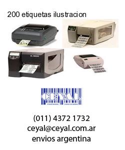 200 etiquetas ilustracion