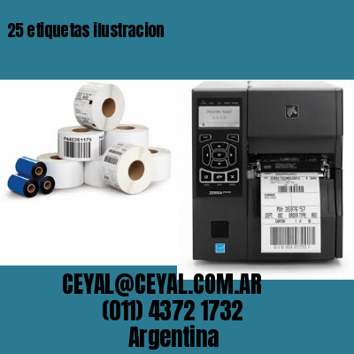 25 etiquetas ilustracion