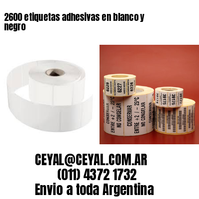 2600 etiquetas adhesivas en blanco y negro