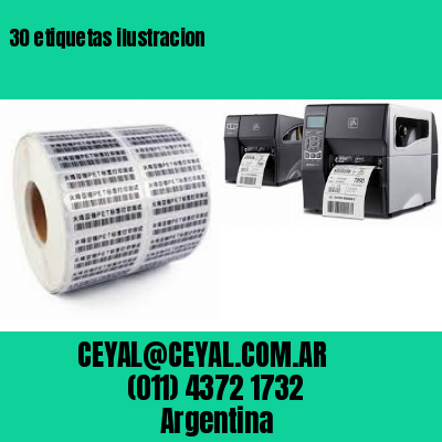 30 etiquetas ilustracion