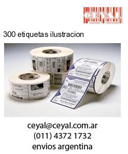 300 etiquetas ilustracion