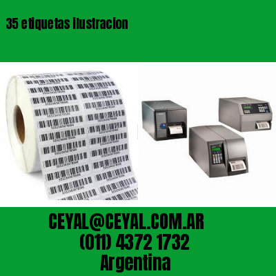 35 etiquetas ilustracion