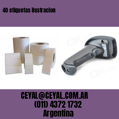 40 etiquetas ilustracion
