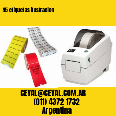 45 etiquetas ilustracion