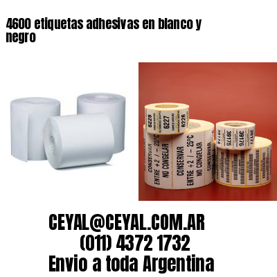 4600 etiquetas adhesivas en blanco y negro