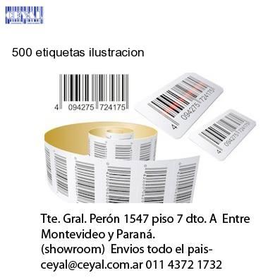 500 etiquetas ilustracion