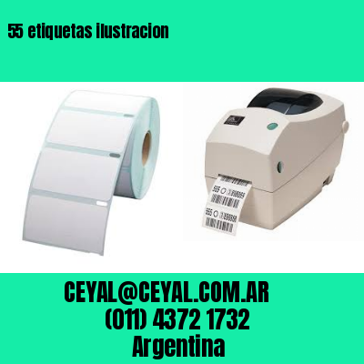 55 etiquetas ilustracion