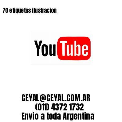 70 etiquetas ilustracion