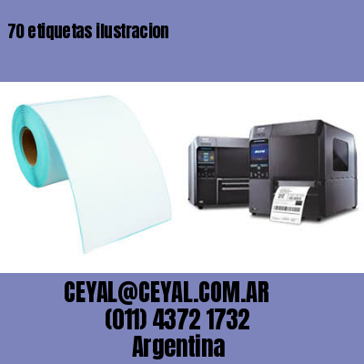 70 etiquetas ilustracion