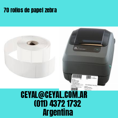 70 rollos de papel zebra