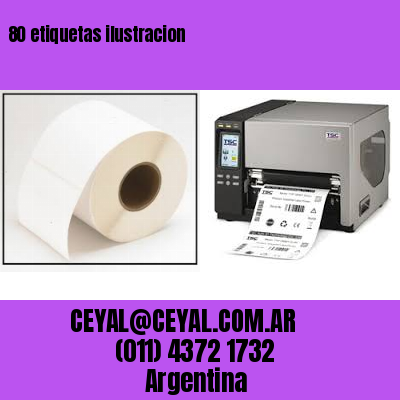 80 etiquetas ilustracion