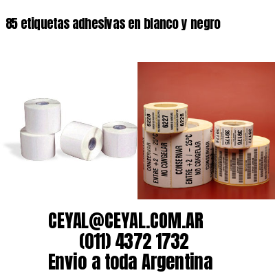85 etiquetas adhesivas en blanco y negro