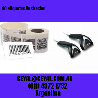 90 etiquetas ilustracion
