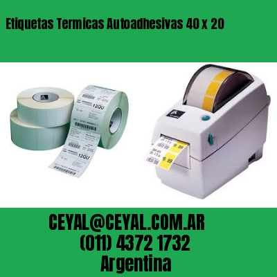 Etiquetas Termicas Autoadhesivas 40 x 20