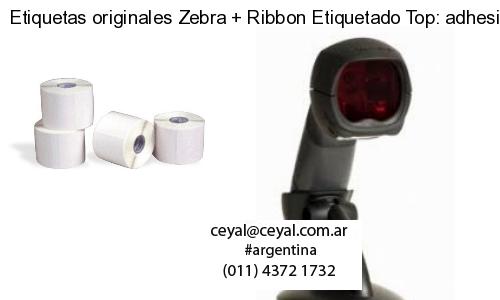 Etiquetas originales Zebra   Ribbon Etiquetado Top: adhesivo   ribbo