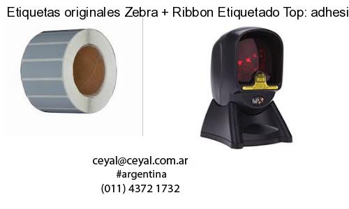 Etiquetas originales Zebra   Ribbon Etiquetado Top: adhesivo   ribbo