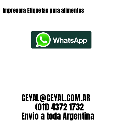Impresora Etiquetas para alimentos