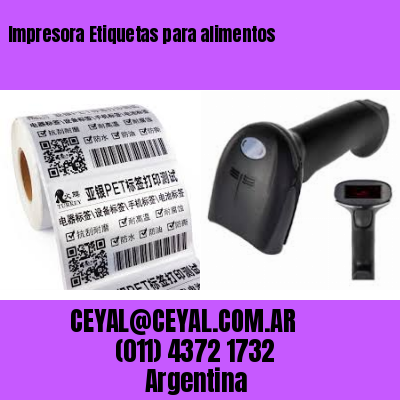 Impresora Etiquetas para alimentos