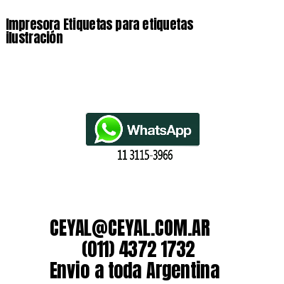 Impresora Etiquetas para etiquetas ilustración