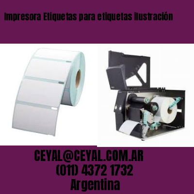 Impresora Etiquetas para etiquetas ilustración
