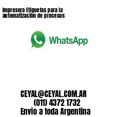 Impresora Etiquetas para la automatización de procesos