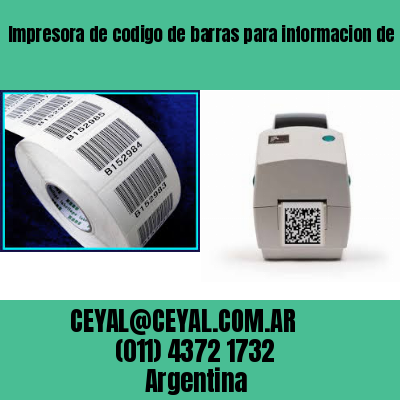 Impresora de codigo de barras para informacion de  Cordoba Argentina