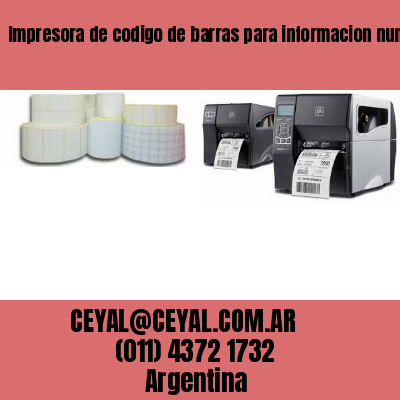 Impresora de codigo de barras para informacion num Cordoba Argentina