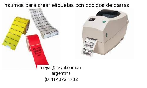 Insumos para crear etiquetas con codigos de barras
