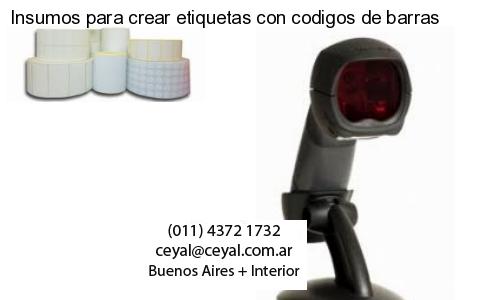 Insumos para crear etiquetas con codigos de barras