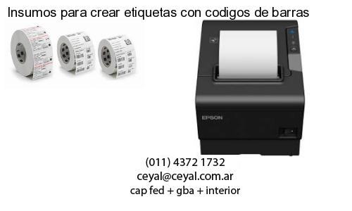 Insumos para crear etiquetas con codigos de barras