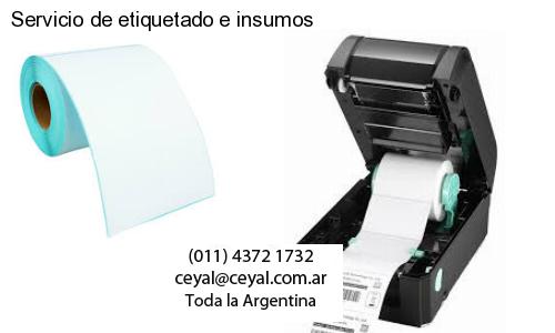 Servicio de etiquetado e insumos