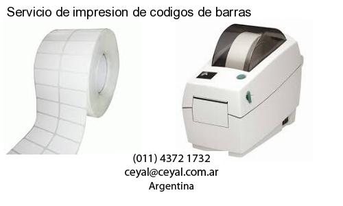 Servicio de impresion de codigos de barras