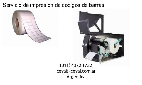Servicio de impresion de codigos de barras