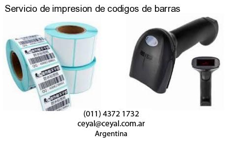 Servicio de impresion de codigos de barras
