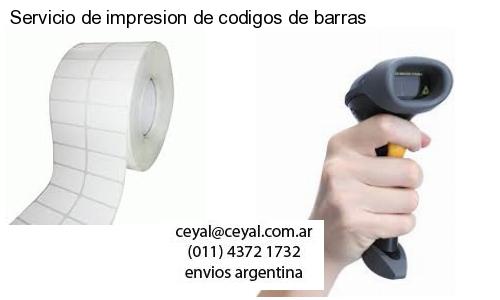 Servicio de impresion de codigos de barras