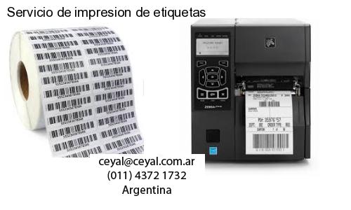 Servicio de impresion de etiquetas