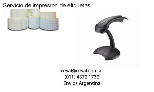 Servicio de impresion de etiquetas