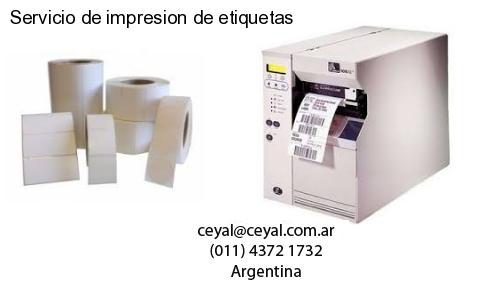 Servicio de impresion de etiquetas