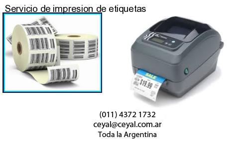 Servicio de impresion de etiquetas