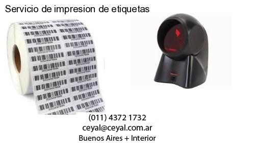 Servicio de impresion de etiquetas
