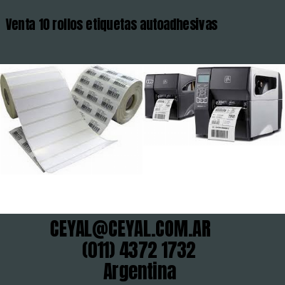 Venta 10 rollos etiquetas autoadhesivas