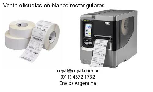 Venta etiquetas en blanco rectangulares