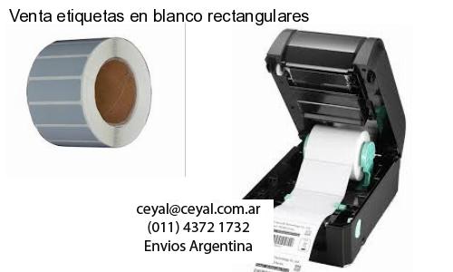 Venta etiquetas en blanco rectangulares